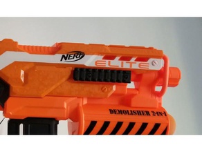 demolisher nerf picatinny Gleitschiene Spielzeug & game Zubehör - adapter blaster nerf-blaster gun picatinny-schiene rail retaliator Seite stryfe 3d print model - Mito3D
