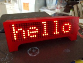 esp8266 wemos clock news weather scrolling marquee electronics arduino dot matrix 12-e case d1 mini 3d print model - Mito3D