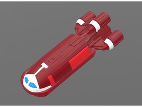 le sénateur de la navette redimensionnée voyageur rpg lancement jouets & accessoires jeux star wars x-wing 3d print model - Mito3D