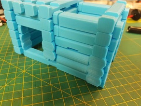 Blockhaus Spielzeug-generator Bau-Spielzeug lincoln logs Protokolle Holz 3d print model - Mito3D