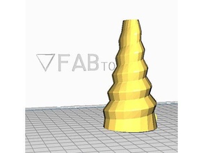 evaso décor en spirale vase mode 3d print model - Mito3D