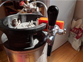 9l keg appuyez sur le mont ménage de la bière robinet bier brauen cornelius fass homebrew homebrewing 3d print model - Mito3D