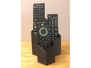 hexagon 3 remote holder household stand 3d print model - Mito3D