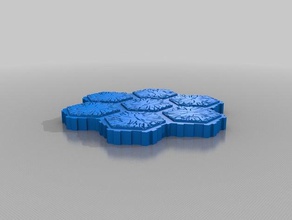 my customized hex tile games 3d print model - Mito3D