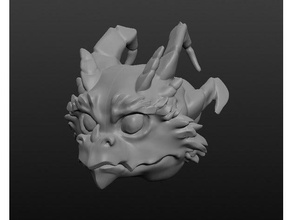 tête de dragon sculptures 3d print model - Mito3D