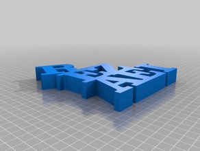 meine angepasste variable Wort Skulptur Skulpturen kundengebundene 3d print model - Mito3D