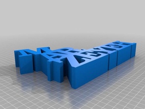 meine customimarzeyehzed variable Wort Skulptur Skulpturen kundengebundene 3d print model - Mito3D