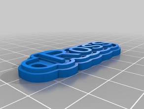 ross de porte-clés personnalisé 3d print model - Mito3D