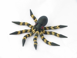 articulated octopus multi-material animals ball-joint dual-extrusion dual extrusion multi-color 3d print model - Mito3D