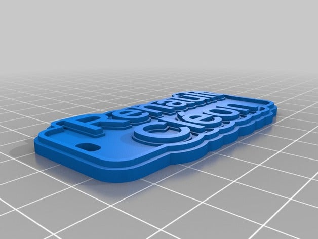 minha personalizado de várias linhas tag porta-chaves chaveiros 3D print model - Mito3D