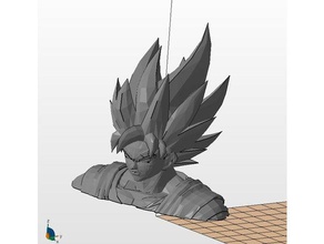 goku ssb büstü insanlar dragon ball süper ssbb 3d print model - Mito3D