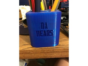 chicago bears pencil holder office 3d print model - Mito3D