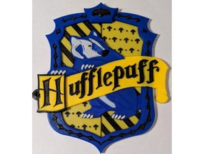 hufflepuff harry potter multimaterial prusa mmu escudo o harrypotter logotipo 3d print model - Mito3D