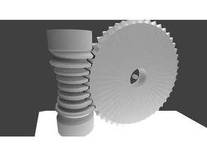 globosas engranaje de gusano juguetes mecánicos 3d print model - Mito3D