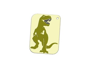 t-rex als Schlüsselanhänger Schilder & logos 3d print model - Mito3D