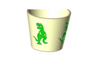 t rex vase ménage 3d print model - Mito3D