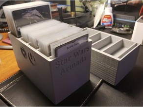 star wars armada deck Fall Spiele Karten storage box 3d print model - Mito3D