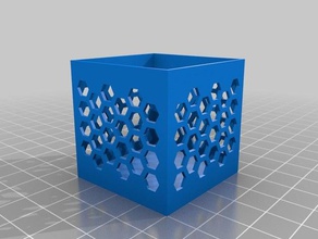 meine individuelle box honeycomb cut-outs klein - Organisation kundengebundene 3d print model - Mito3D