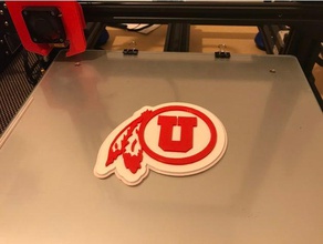 l'université de l'utah logo le et un trousseau clés les signes logos uofu utah utes 3d print model - Mito3D