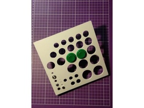 mounting-hole calibration board 3d printer accessories 3d print model - Mito3D
