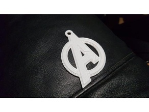 avengers logo keychain relief keychains infinity war 3d print model - Mito3D