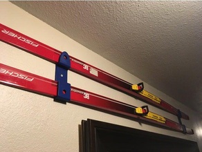 cross country ski holder sport & outdoors bracket skiing 3d print model - Mito3D