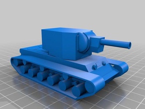 kv2 de tanques soviética La impresión en 3d 3d print model - Mito3D