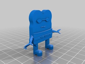 toast man action figure creatures bread cool stupid useless weird 3d print model - Mito3D