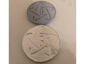 de metal fundido desafio moeda molde moedas e selos makercoin a carcaça do 3d print model - Mito3D