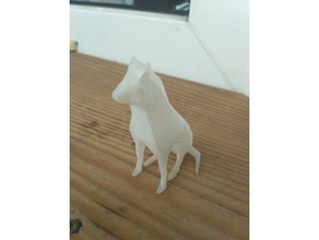huski de baja poligonización las esculturas perro a los perros husky lowpoly poli escultura lobo 3d print model - Mito3D
