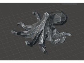stilisierte Krake Tiere 3d print model - Mito3D