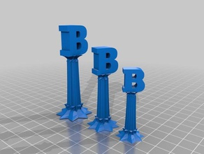 3 pilastri del successo affari business segni e loghi 3d print model - Mito3D