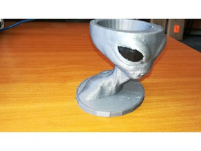 alien head pot Kunst 3d print model - Mito3D