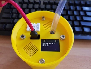 dust sensor bottom frame nodemcu v3 m3 screws display electronics 3d print model - Mito3D