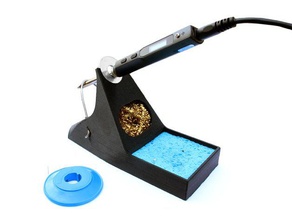 soldering iron stand ts100 hobby cleaning mini solder station sponge ts-100 wool 3d print model - Mito3D