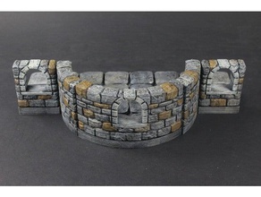 openlock dungeon stone windows toy & game accessories dnd tiles miniatures openforge pathfinder rpg tabletop terrain tile 3d print model - Mito3D