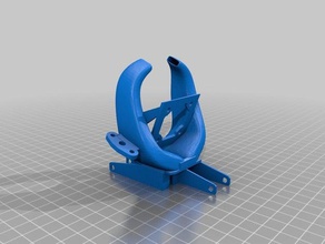 dual fang duct bl touch 3d printer parts mount tevo tarantula 3d print model - Mito3D