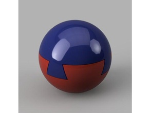unmöglich, dove-tail Bereich linear Spielzeug & Spiele Schwalbenschwanz unmöglich sphere - 3d print model - Mito3D