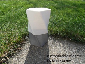 la satisfaction de torsion conteneur customizer modules jeux le cool vase personnalisables les vases fleurs spirale mode d'impression twisted twist 3d print model - Mito3D