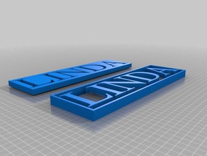 meine angepasste ganz einfachen Namen-Platte Schilder & logos kundengebundene 3d print model - Mito3D