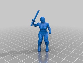 strong female fighter toy & game accessories 18mm dnd figurine pathfinder 3d print model - Mito3D