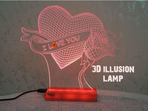 3d lamp - illusion electronics 3d lamp 3dprintable 3d printer 3d printing 3d slash electronics lamp lampshade led led lamp led light