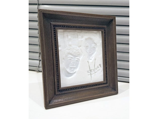 flexible lithophane marco de imagen Arte en 2d lithopane luz la del stand 3D print model - Mito3D