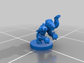 epic scale tyranid genestealer proxy - low poly games 40k 6mm epic40k miniatures tyranids warhammer 3d print model - Mito3D