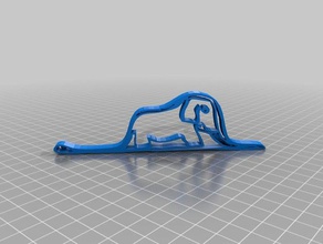 fuer den kleinen prinz zeichnung schlange manger l'éléphant 2d art 3d print model - Mito3D