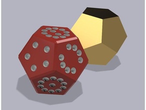 doze faces dados de perder duas vezes a quantidade dinheiro metade do tempo dodecaedro fusão 360 3d print model - Mito3D