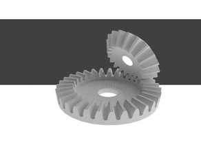 beveled gears engineering 3d print model - Mito3D