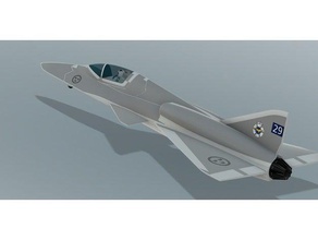 jas saab gripen j-42e 5th generation fighter 3d printing figher jet graphene stealth 3d print model - Mito3D