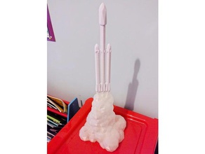 low poly falcon heavy detachable rocket body capsule vehicles remix rockets rocketship space spaceship spacex 3d print model - Mito3D