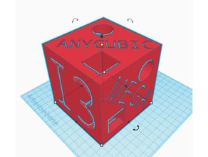 anycubic i3 mega testcube 3d print model - Mito3D